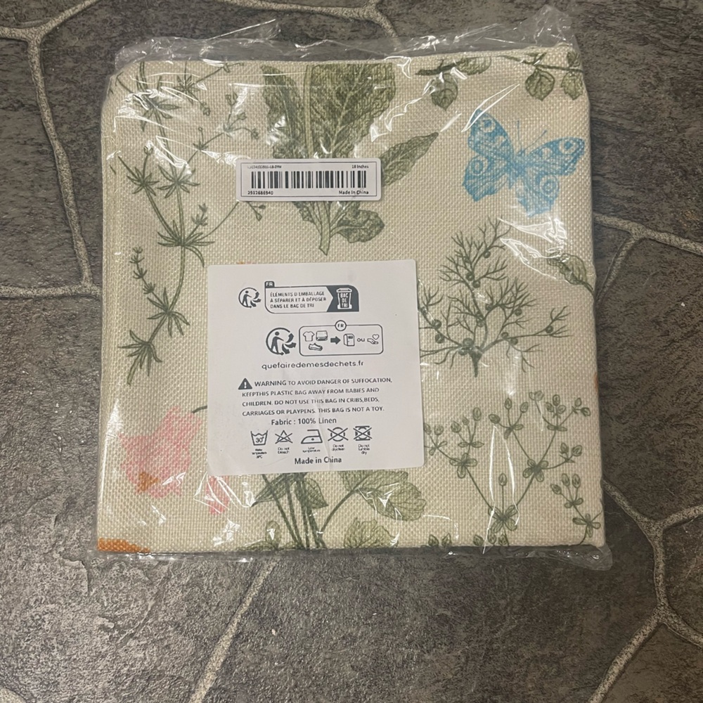 Floral and Butterfly Print pillow case